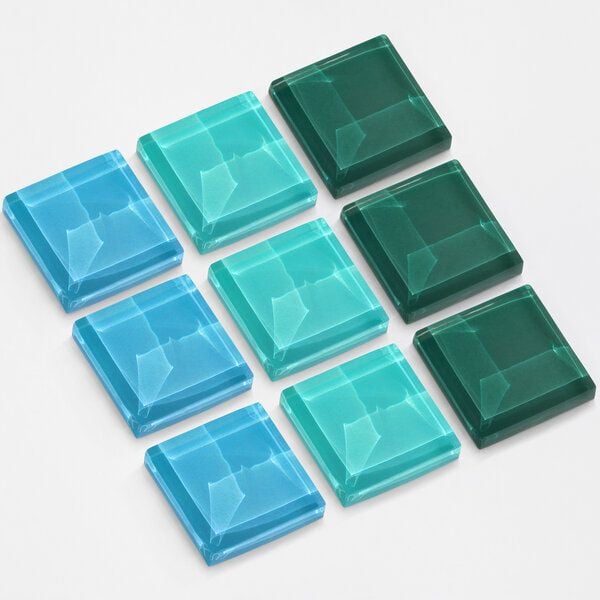 ALEXASCHA Magnet Set aus Upcycling Glas • 9 starke Magnete für den Kühlschrank • ideal zum Verschenken von ALEXASCHA