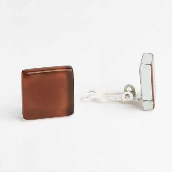 ALEXASCHA Minimalistische Ohrclips aus Glas | PUREFORM von ALEXASCHA