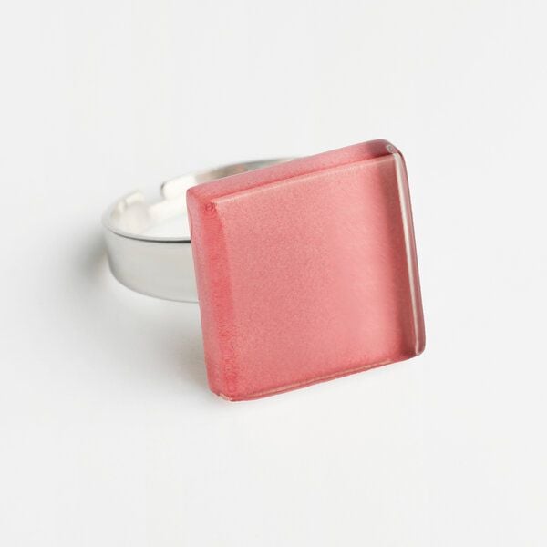 ALEXASCHA Minimalistischer Ring aus Glas, klein | PUREFORM von ALEXASCHA