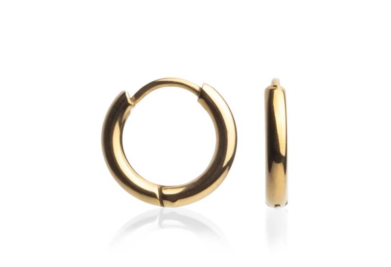 ALEXASCHA Paar Creolen Edelstahl Creolen Basic • Ohrringe Wasserfest • silber, gold, rosegold von ALEXASCHA