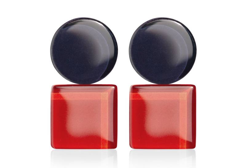 ALEXASCHA Paar Ohrclips Geometrische Clip Ohrringe im Bauhaus Design • Statement Ohrclips von ALEXASCHA