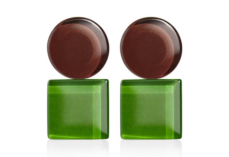 ALEXASCHA Paar Ohrclips Geometrische Clip Ohrringe im Bauhaus Design • Statement Ohrclips von ALEXASCHA