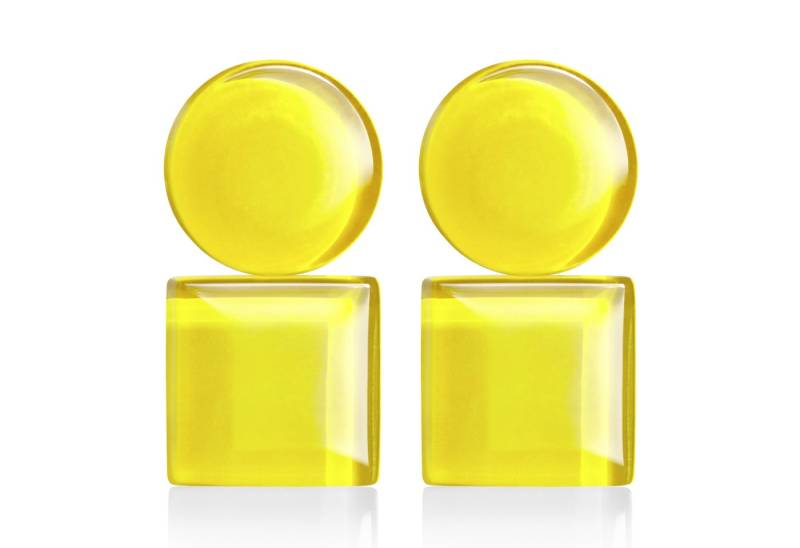 ALEXASCHA Paar Ohrclips Geometrische Clip Ohrringe im Bauhaus Design • Statement Ohrclips von ALEXASCHA