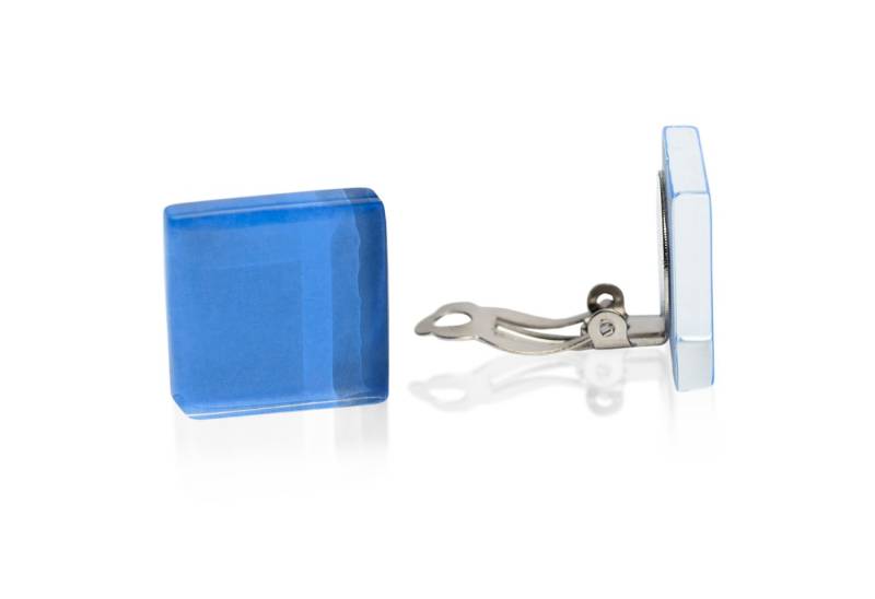 ALEXASCHA Paar Ohrclips Statement Clip Ohrringe ohne Ohrlöcher • Glas Clips mit sanftem Clip von ALEXASCHA
