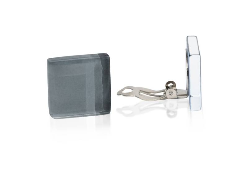 ALEXASCHA Paar Ohrclips Statement Clip Ohrringe ohne Ohrlöcher • Glas Clips mit sanftem Clip von ALEXASCHA
