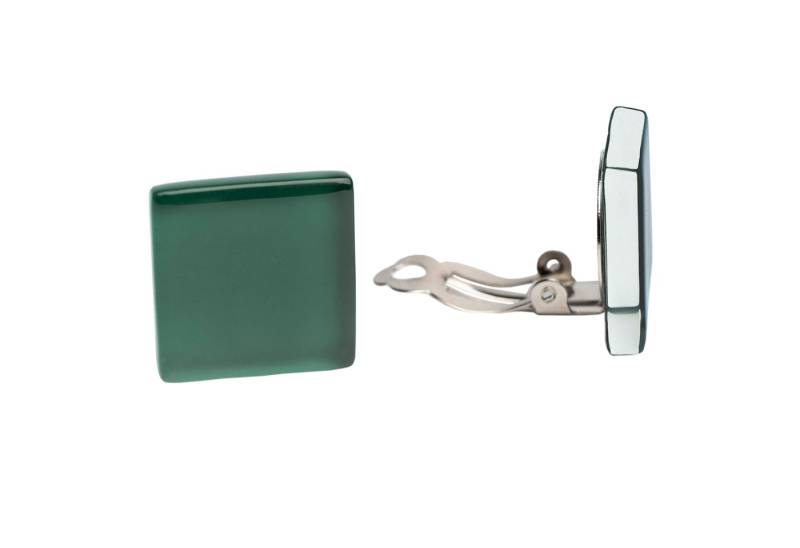 ALEXASCHA Paar Ohrclips Statement Clip Ohrringe ohne Ohrlöcher • Glas Clips mit sanftem Clip von ALEXASCHA