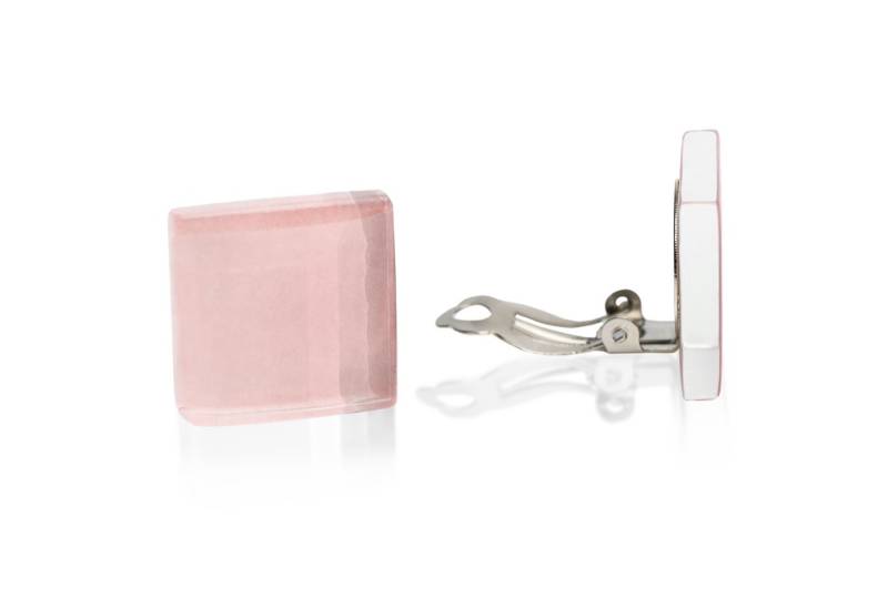 ALEXASCHA Paar Ohrclips Statement Clip Ohrringe ohne Ohrlöcher • Glas Clips mit sanftem Clip von ALEXASCHA