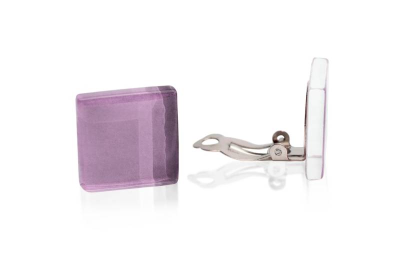 ALEXASCHA Paar Ohrclips Statement Clip Ohrringe ohne Ohrlöcher • Glas Clips mit sanftem Clip von ALEXASCHA