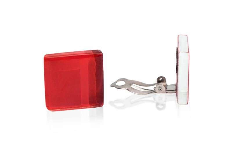 ALEXASCHA Paar Ohrclips Statement Clip Ohrringe ohne Ohrlöcher • Glas Clips mit sanftem Clip von ALEXASCHA