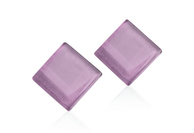 ALEXASCHA Paar Ohrstecker Quadratische Statement Ohrringe aus Glas • handgemacht von ALEXASCHA