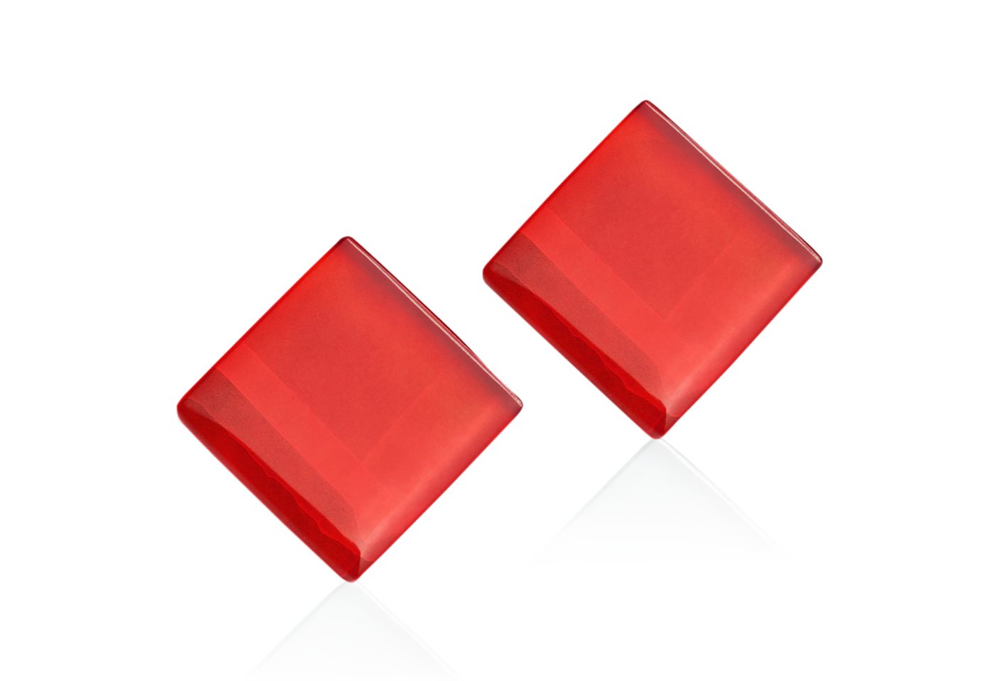 ALEXASCHA Paar Ohrstecker Quadratische Statement Ohrringe aus Glas • handgemacht von ALEXASCHA