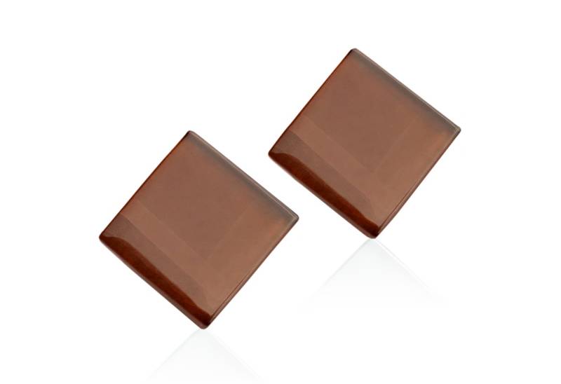 ALEXASCHA Paar Ohrstecker Quadratische Statement Ohrringe aus Glas • handgemacht von ALEXASCHA