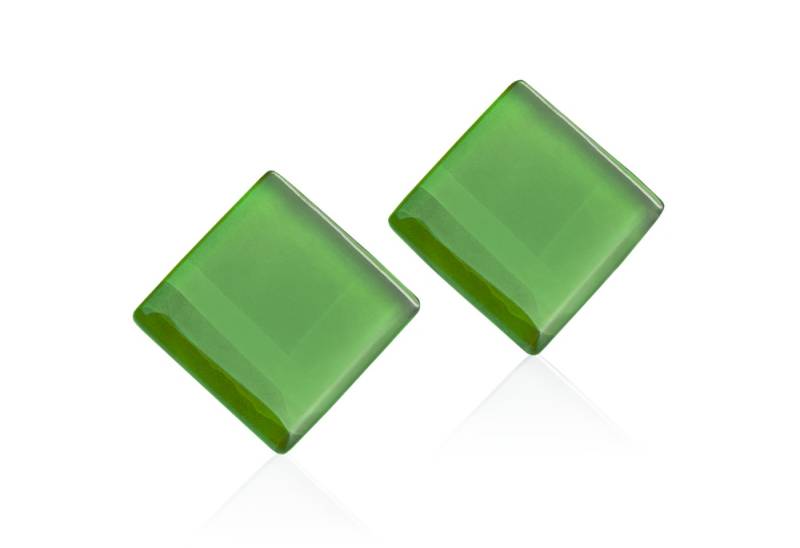 ALEXASCHA Paar Ohrstecker Quadratische Statement Ohrringe aus Glas • handgemacht von ALEXASCHA