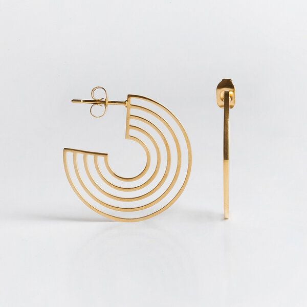 ALEXASCHA "Regenbogen" Creolen aus Edelstahl • Hängende Ohrringe von ALEXASCHA