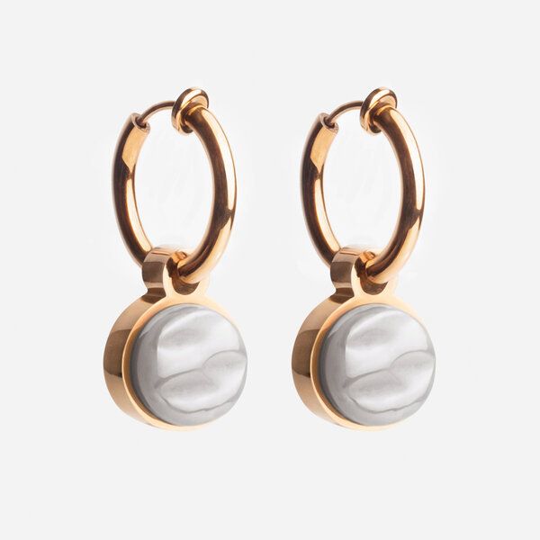 ALEXASCHA Roségold Clip Creolen mit Anhänger | Mix & Match von ALEXASCHA