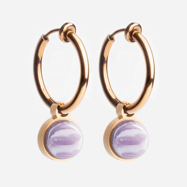ALEXASCHA Roségold Clip Creolen mit Anhänger | Mix & Match von ALEXASCHA