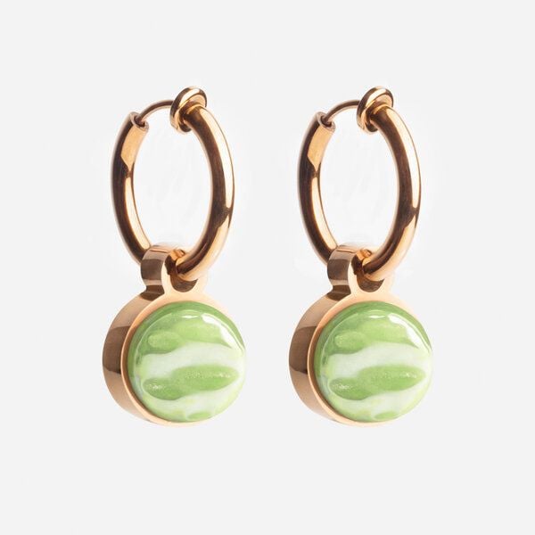 ALEXASCHA Roségold Clip Creolen mit Anhänger | Mix & Match von ALEXASCHA