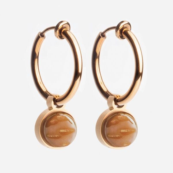 ALEXASCHA Roségold Clip Creolen mit Anhänger | Mix & Match von ALEXASCHA