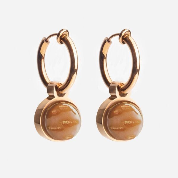 ALEXASCHA Roségold Clip Creolen mit Anhänger | Mix & Match von ALEXASCHA