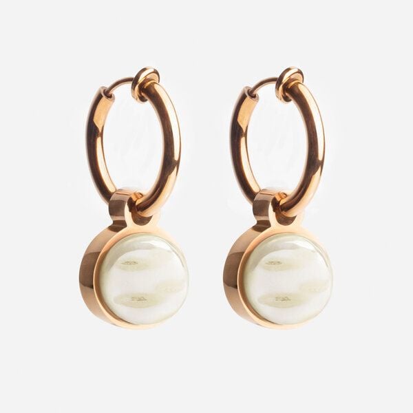 ALEXASCHA Roségold Clip Creolen mit Anhänger | Mix & Match von ALEXASCHA