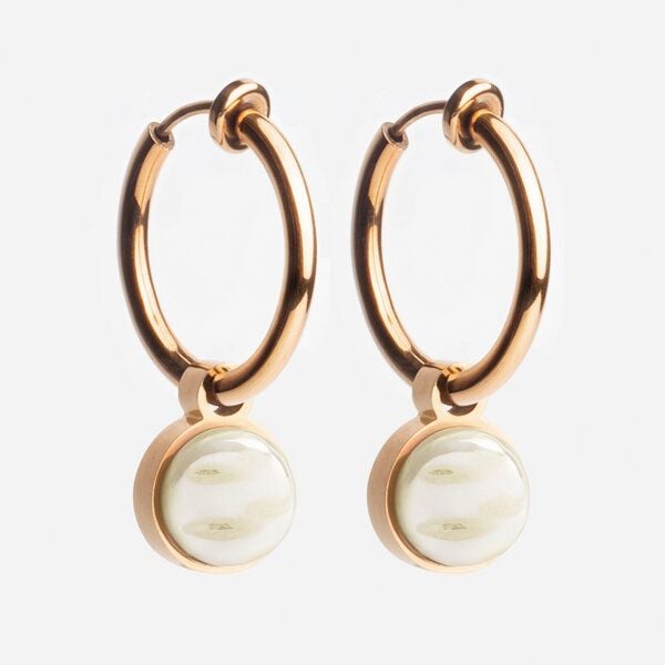 ALEXASCHA Roségold Clip Creolen mit Anhänger | Mix & Match von ALEXASCHA