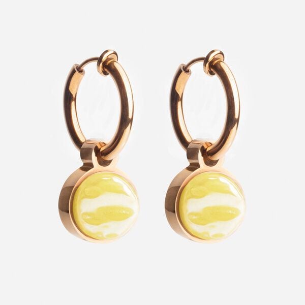 ALEXASCHA Roségold Clip Creolen mit Anhänger | Mix & Match von ALEXASCHA