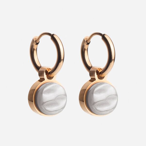 ALEXASCHA Roségold Creolen mit Anhänger | Mix & Match von ALEXASCHA