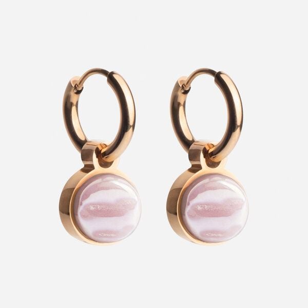 ALEXASCHA Roségold Creolen mit Anhänger | Mix & Match von ALEXASCHA