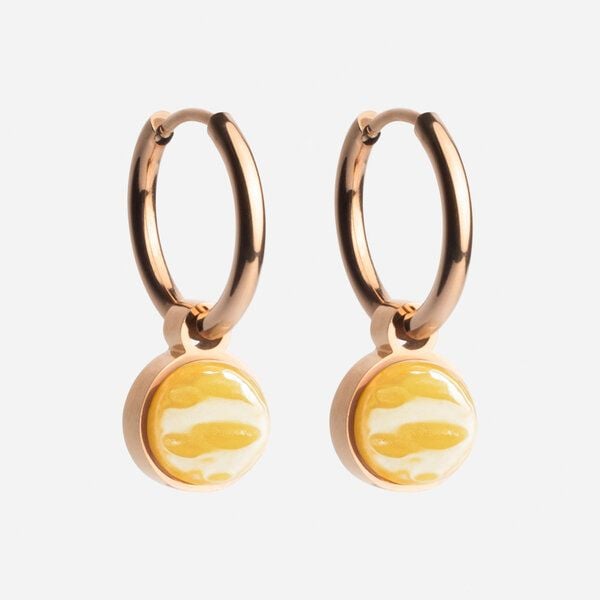 ALEXASCHA Roségold Creolen mit Anhänger | Mix & Match von ALEXASCHA