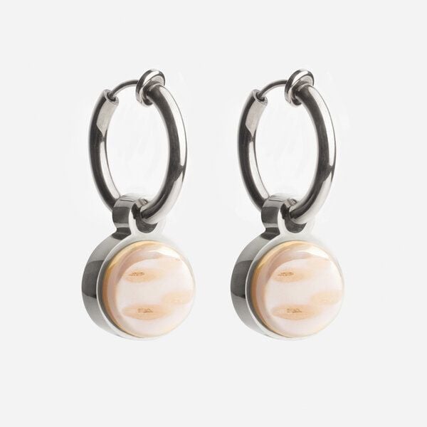 ALEXASCHA Silber Clip Creolen mit Anhänger | Mix & Match von ALEXASCHA