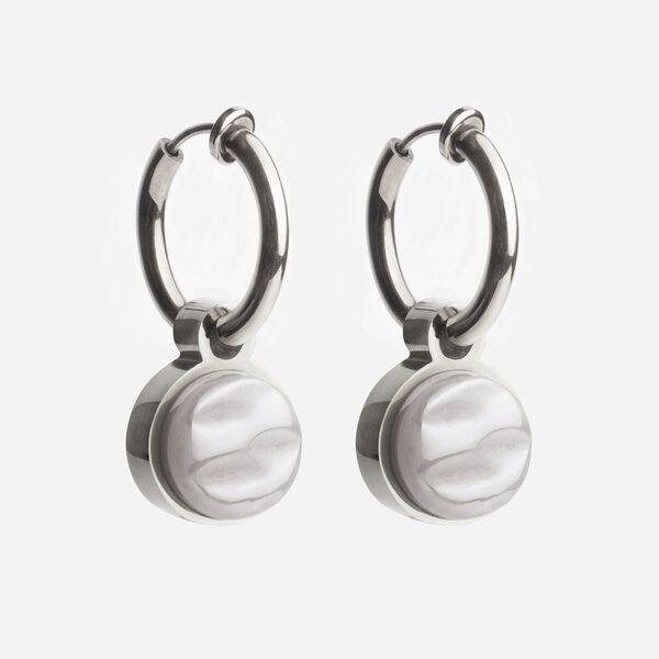 ALEXASCHA Silber Clip Creolen mit Anhänger | Mix & Match von ALEXASCHA