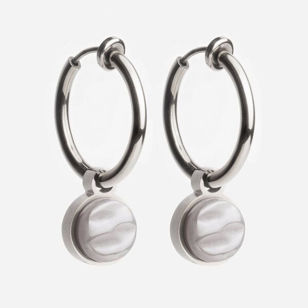 ALEXASCHA Silber Clip Creolen mit Anhänger | Mix & Match von ALEXASCHA