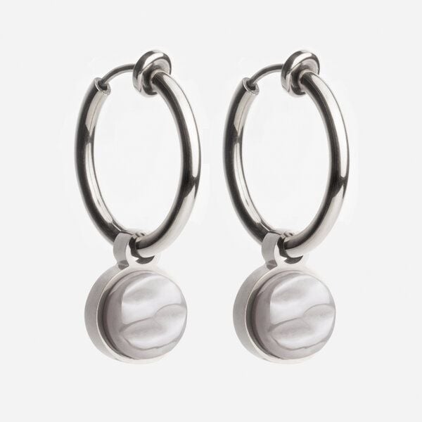 ALEXASCHA Silber Clip Creolen mit Anhänger | Mix & Match von ALEXASCHA