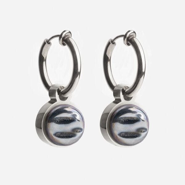 ALEXASCHA Silber Clip Creolen mit Anhänger | Mix & Match von ALEXASCHA