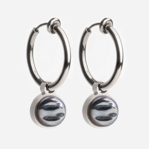 ALEXASCHA Silber Clip Creolen mit Anhänger | Mix & Match von ALEXASCHA