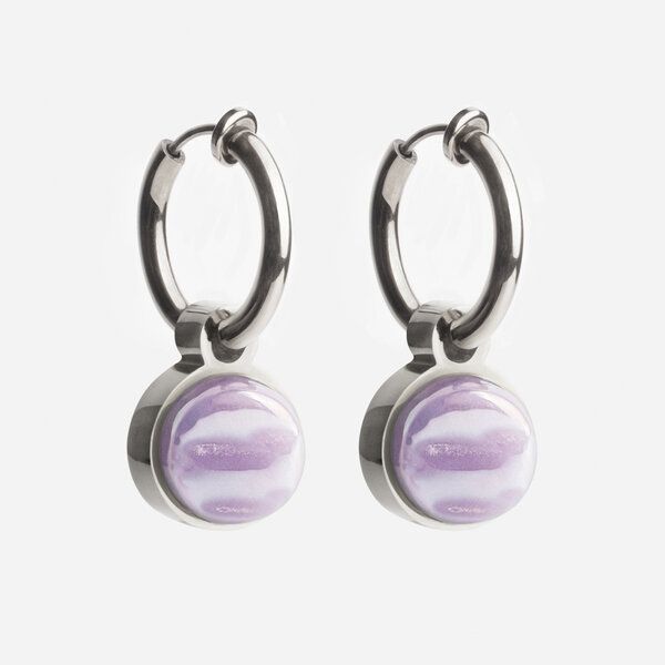 ALEXASCHA Silber Clip Creolen mit Anhänger | Mix & Match von ALEXASCHA