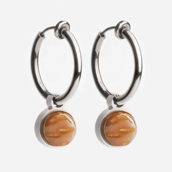 ALEXASCHA Silber Clip Creolen mit Anhänger | Mix & Match von ALEXASCHA