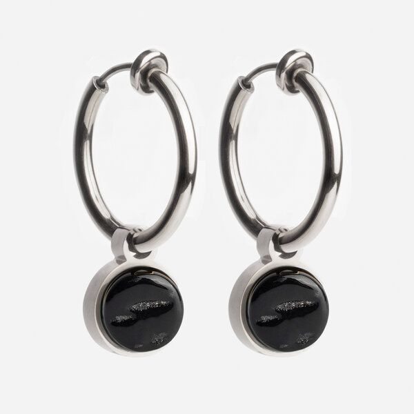 ALEXASCHA Silber Clip Creolen mit Anhänger | Mix & Match von ALEXASCHA