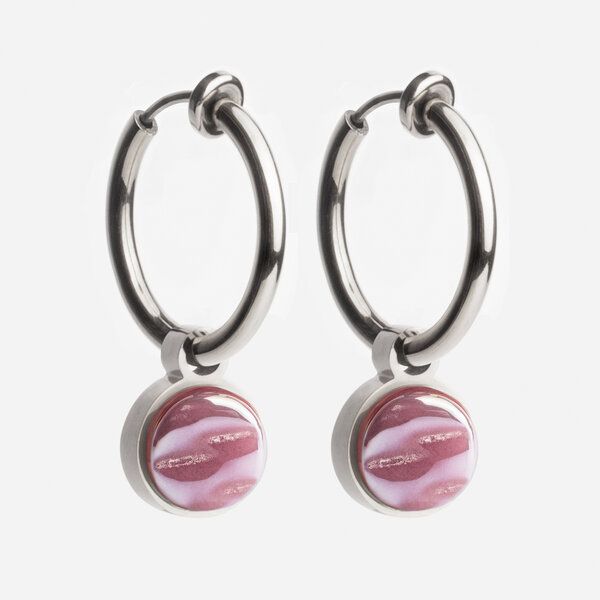 ALEXASCHA Silber Clip Creolen mit Anhänger | Mix & Match von ALEXASCHA