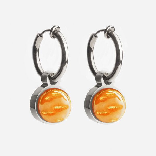 ALEXASCHA Silber Clip Creolen mit Anhänger | Mix & Match von ALEXASCHA