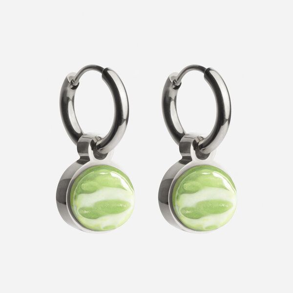 ALEXASCHA Silber Creolen mit Anhänger | Mix & Match von ALEXASCHA