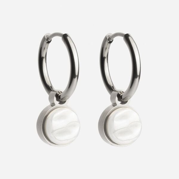 ALEXASCHA Silber Creolen mit Anhänger | Mix & Match von ALEXASCHA