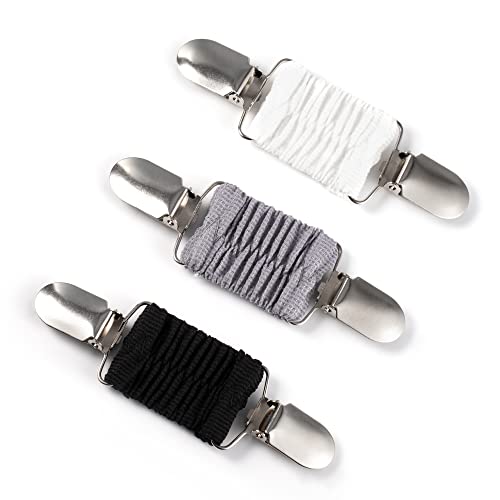 ALEXCRAFT 3 Stück Brosche Clips ärmelhalter Damen Pullover Schal Clips Hosenträger Damen Blusen Klammer Sweater Cardigan Clips für Damen Herren Mädchen Tragen von ALEXCRAFT