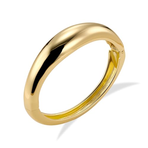 ALEXCRAFT Armband Gold Armreif Damen, 14K Vergoldet 925 Sterling Silber-Armreif Armbänder Klobig Chunky Dick Breit Groß Glatter Armkette Gold Armband Ketten für Damen Frauen Freundin Mama ALEXCRAFT Armband Gold Armreif Damen, 14K Vergoldet 925 Sterling Silber-Armreif Armbänder Klobig Chunky Dick Breit Groß Glatter Armkette Gold Armband Ketten für Damen Frauen Freundin Mama von ALEXCRAFT