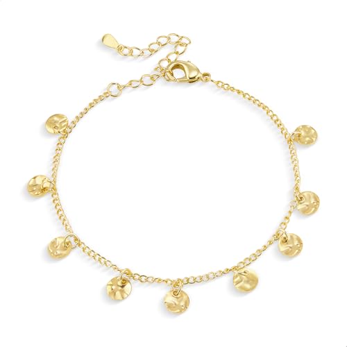 ALEXCRAFT Armband Gold Damen Armkette Schmuck Verstellbare Kette Silberarmband Valentinstag Muttertag Geburtstags Weihnachten für Sie Frauen Freundin Mama Geschenke 17.5+5cm von ALEXCRAFT