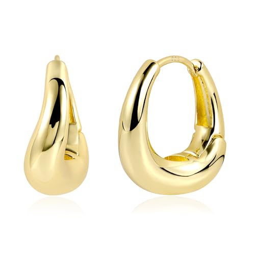 ALEXCRAFT Dicke Welle Ohrringe Gold Creolen 14K Goldene Ohrringe Damen Chunky Gold Hoop Earrings für Frauen Freundin Mama Mädchen ALEXCRAFT Dicke Welle Ohrringe Gold Creolen 14K Goldene Ohrringe Damen Chunky Gold Hoop Earrings für Frauen Freundin Mama Mädchen von ALEXCRAFT