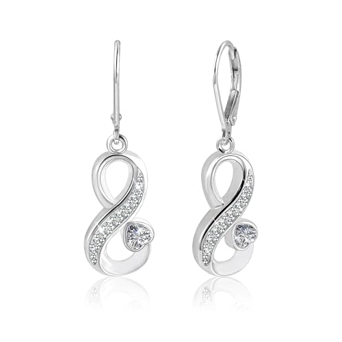 ALEXCRAFT Drop Glitzer Ohrringe Silber 925 Hängend mit Zirkonia Herz Leverback Dangle Silver Earrings for Women für Frauen Freundin Mama ALEXCRAFT Drop Glitzer Ohrringe Silber 925 Hängend mit Zirkonia Herz Leverback Dangle Silver Earrings for Women für Frauen Freundin Mama von ALEXCRAFT