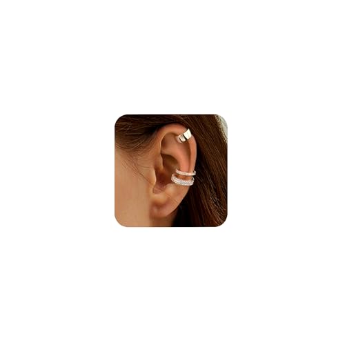 ALEXCRAFT Ear Cuff Silber 925 Set Wasserfest Non-Piercing Fake Helix Knorpel Manschette Ohrringe Conch Manschetten Ohrringe für Frauen Freundin Mama ALEXCRAFT Ear Cuff Silber 925 Set Wasserfest Non-Piercing Fake Helix Knorpel Manschette Ohrringe Conch Manschetten Ohrringe für Frauen Freundin Mama von ALEXCRAFT