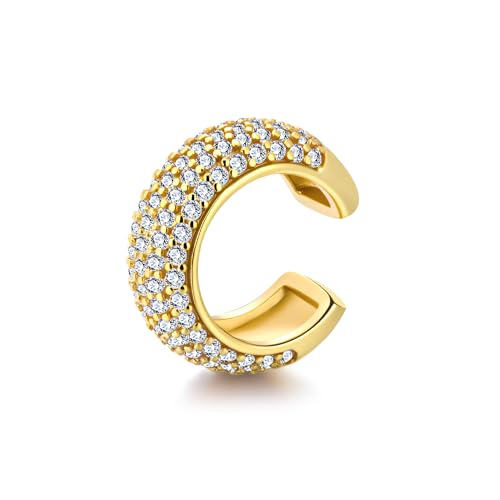 ALEXCRAFT Ear Cuff Gold Wasserfest Conch Piercing Gold Fake Groß Ear Cuff Zirkonia Grosser Ear Cuffs Clip On Earrings Women ALEXCRAFT Ear Cuff Gold Wasserfest Conch Piercing Gold Fake Groß Ear Cuff Zirkonia Grosser Ear Cuffs Clip On Earrings Women von ALEXCRAFT