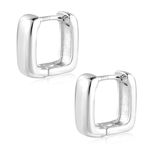 ALEXCRAFT Eckige Ohrringe Creolen Silber 925 Damen Klein Geschenk für Frauen Freundin Mama Mädchen ALEXCRAFT Eckige Ohrringe Creolen Silber 925 Damen Klein Geschenk für Frauen Freundin Mama Mädchen von ALEXCRAFT